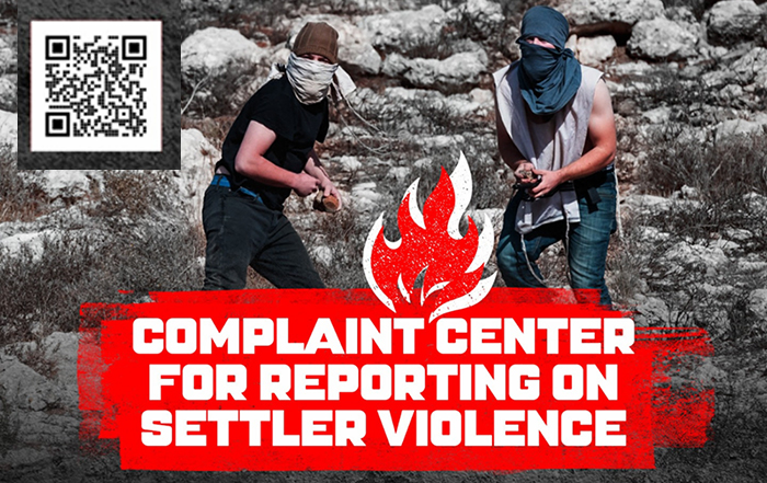 Poster for new hotline on settler violence
